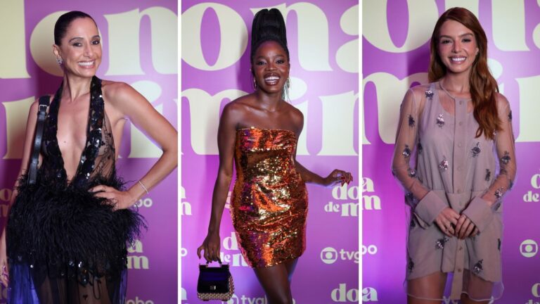 Elenco de “Dona de Mim“ se reúne em festa de lançamento; veja looks